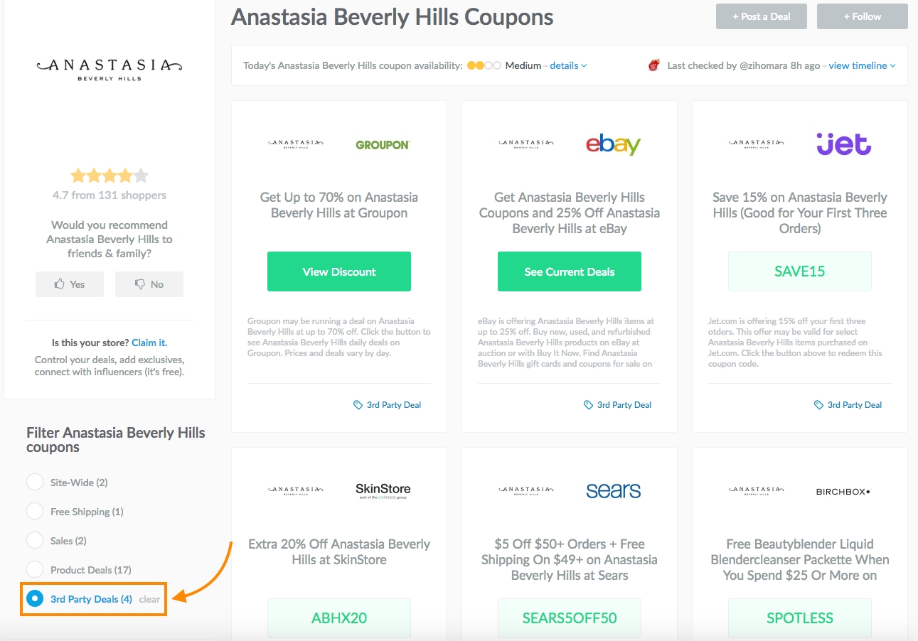 Dealspotr: Save with Deals & Coupons from 300K+ Brands