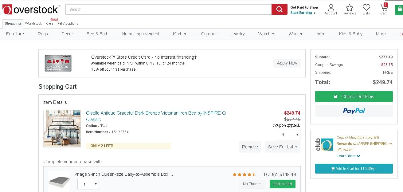 10% Off Overstock Coupon Code | Overstock 2018 Promo Codes | Dealspotr