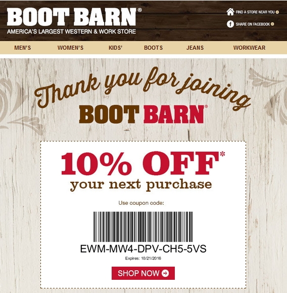 Coupon For Boot Barn