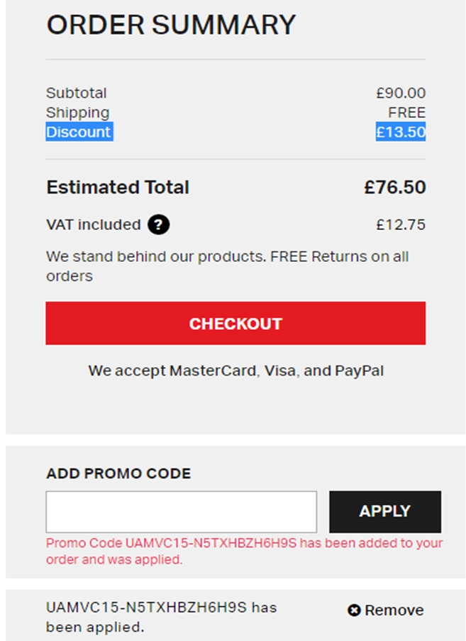 under armour online discount code