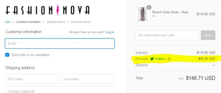 fashion nova coupon code 30 off and shipping