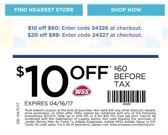 wss shoes coupons 2018