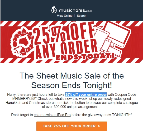 30% Off Musicnotes C