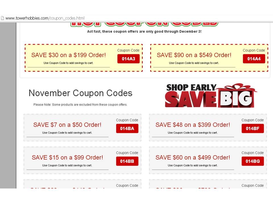30 Off Tower Hobbies Coupon Code Save 96 in Nov w/ Promo Code