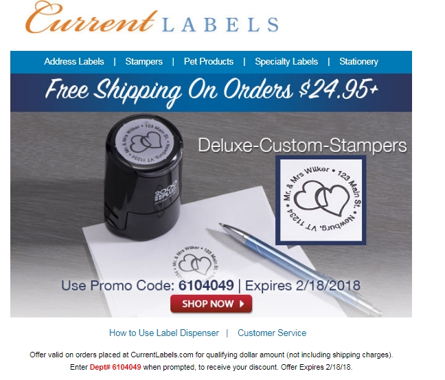 Current Labels Free Shipping Code