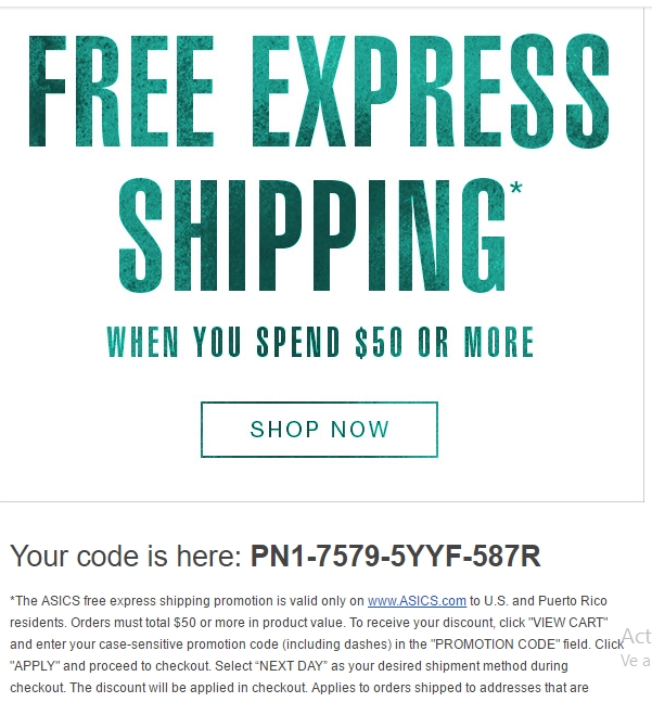 asics coupon