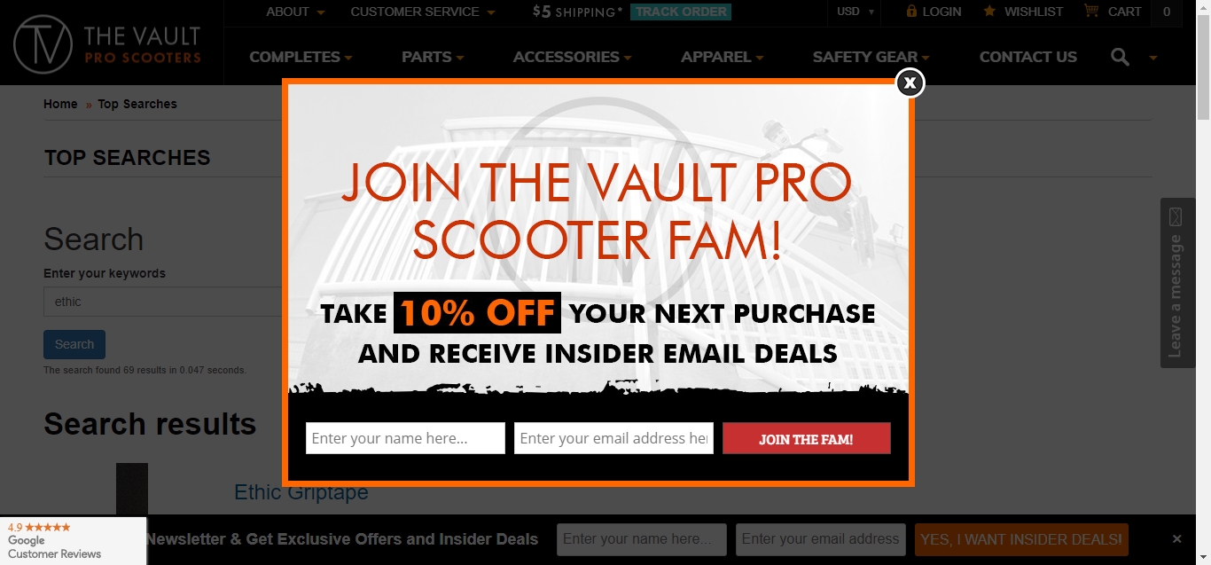 35% Off The Vault Pro Scooters Coupon Codes 2018 | Dealspotr