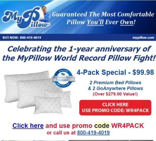 my pillow promo codes