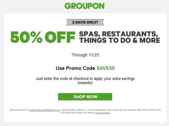 20% Off Groupon Coupon Code | Groupon 2018 Promo Codes | Dealspotr