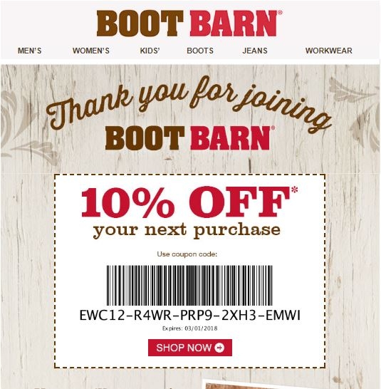 10 Off Boot Barn Coupon Code Boot Barn 2018 Promo Codes Dealspotr