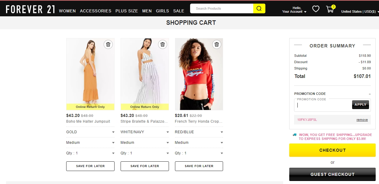 75% Off Forever 21 Coupon Code | Forever 21 2018 Codes ...
