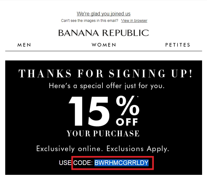 10 Off Banana Republic Coupon Code — "FAMILY" — Today's Top Deal!