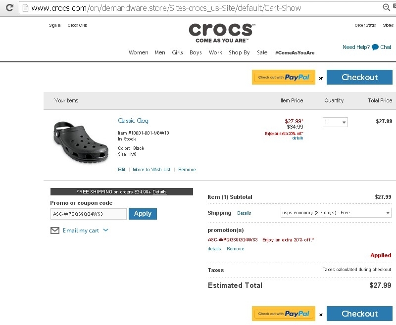 crocs promotional code