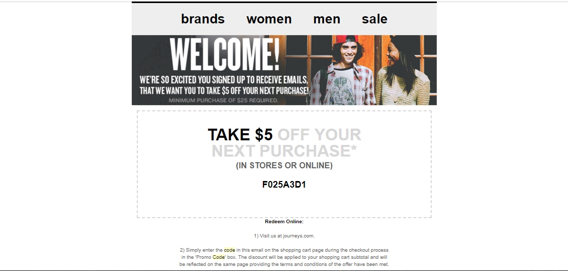 journeys coupon 5 off 25