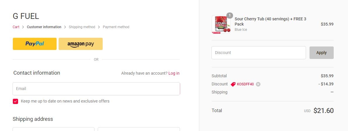 40% Off G Fuel Coupon Code | G Fuel 2018 Promo Codes ...
