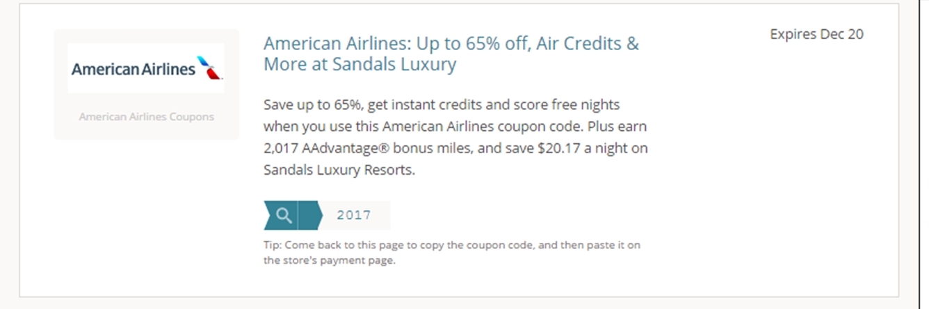 65% Off American Airlines Coupon Code | Save $20 w/ Promo Code